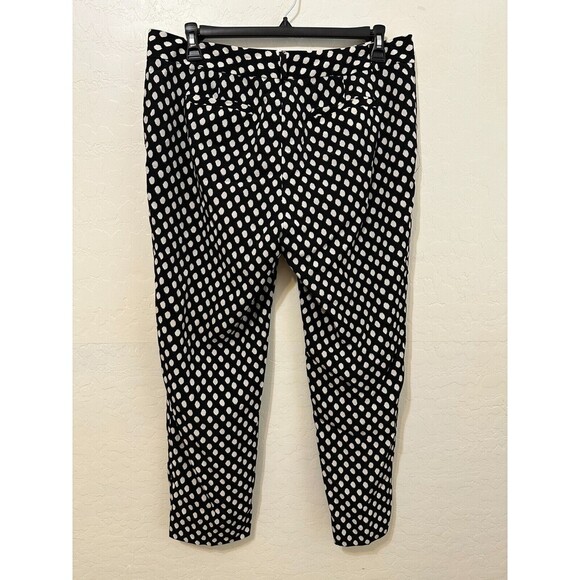 Banana Republic Womans Polka Dot Trouser Pants Size 14 Minimal Retro Career Work - Picture 16 of 16